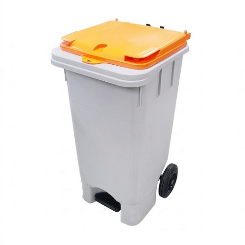 HDPE 국내생산 야외용 120리터 페달형 실외용 쓰레기통 120L 페달식 재활용품 분리수거함
