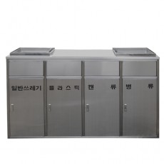 스테인리스 사각 80리터 푸쉬형 재떨이쓰레기통 스텐레스 사각 80L 푸쉬형 재떨이분리수거함 STC-736