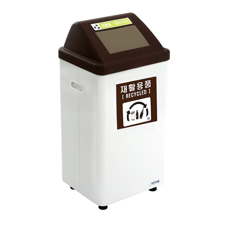 아이삼익 그린가드 철제 사각 70리터 푸쉬형 쓰레기통 STC-600R 푸쉬형